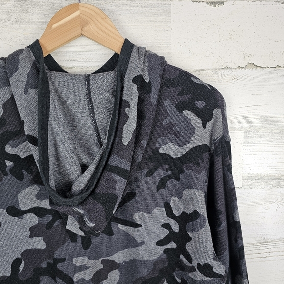 Polo Ralph Lauren Camo 1/4 Zip Hoodie Medium Mens Lightweight Long Sleeve Cotton - Picture 9 of 12